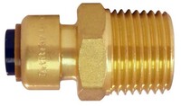 1/4 PUSH-IN X 1/8 MALE NPT ADAPTER, BRASS BODY