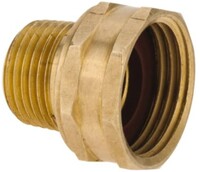 3/4 MALE FEM GARDEN HOSE X 3/4 MALE NPTF BRASS SWIVEL