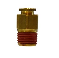 1/4 PUSH-IN X 1/4 MALE NPT ADAPTER, BRASS BODY