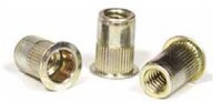 M12 - 1.75 FLANGE, KNURLED RIVET NUT 1.6 - 5.1 MM GRIP STEEL