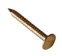 16D SILICON BRONZE - RING BARB - BOAT NAILS