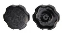 3/8 ROSETTE STYLE BLACK KNOB, SHEAR LOC