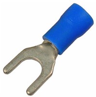 16-14 AWG FLARED VINYL INSULATED TIN-PLATED COPPER BUTTED SEAM #6 SPADE 100/PK