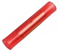 22-16 AWG NYLON INSULATED TIN-PLATED COPPER SOLID BARREL BUTT CONNECTOR 50/PK