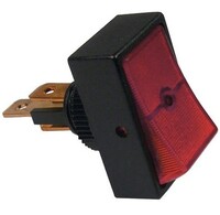 JUMBO ON-OFF ROCKER ILLUMINATED RED 1/2