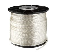 #3 3/32 SOLID BRAID NYLON CORD WHITE