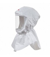 3M VERSAFLO S-605-10 WHITE POLYPROPYLENE HOOD - CS / 10