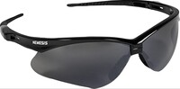 NEMESIS V30 UNVERSAL SAFETY GLASSES, SMOKE MIRROR LENS, BLACK FRAME