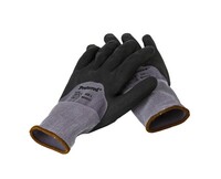 BLACK NITRILE / GRAY LINER INDUSTRIAL GLOVES - SMALL