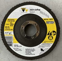 SIA ABRASIVES 2824 4-1/2 X 7/8 X Z40G, TYPE 29 FLAP DISC