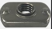 M12 - 1.75 RECTANGULAR, DUAL RIB, PROJECTION WELD NUT, STEEL PLAIN